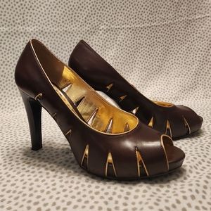 GIANNI BINI Ellis Brown Peeptoe Heel